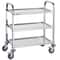 Premium 3 Tier Stainless Steel Utility Cart With Lockable Wheels And 400lb Capacity 0