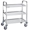 Premium 3 Tier Stainless Steel Utility Cart With Lockable Wheels And 400lb Capacity 0