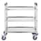 Premium 3 Tier Stainless Steel Utility Cart With Lockable Wheels And 400lb Capacity 8