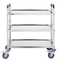Premium 3 Tier Stainless Steel Utility Cart With Lockable Wheels And 400lb Capacity 8