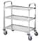 Premium 3 Tier Stainless Steel Utility Cart With Lockable Wheels And 400lb Capacity 7