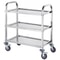 Premium 3 Tier Stainless Steel Utility Cart With Lockable Wheels And 400lb Capacity 7