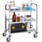 Premium 3 Tier Stainless Steel Utility Cart With Lockable Wheels And 400lb Capacity 9