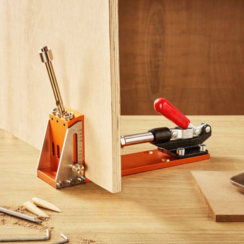 Adjustable Pocket Hole Jig Kit For Woodworking Precision Joinery Tool With Step Drills Accessorie 6