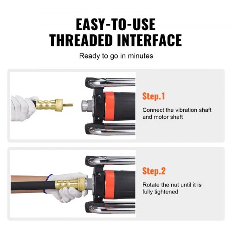 Portable Electric Concrete Vibrator 1300W High Compaction Tool 4