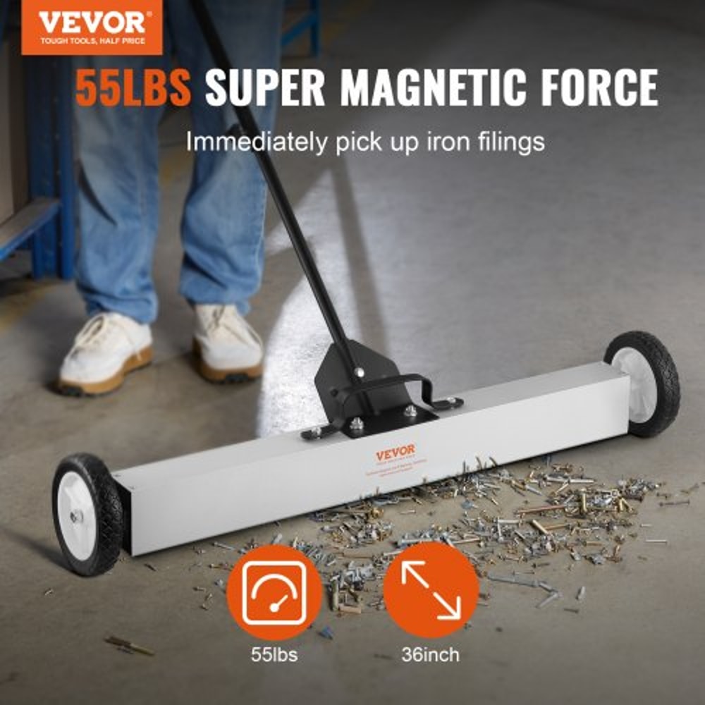Heavy Duty Rolling Magnetic Sweeper With Wheels And Adjustable Handle 1