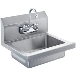 commercial stainless steel wall mount hand sink with faucet