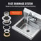 Commercial Stainless Steel Wall Mount Hand Sink With Faucet 3