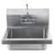 Commercial Stainless Steel Wall Mount Hand Sink With Faucet 9