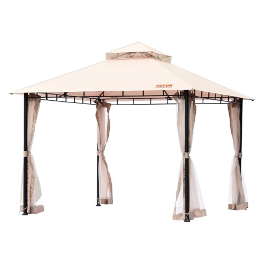 Premium Outdoor Patio Gazebo With Mosquito Netting Steel Frame 0