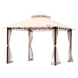 premium outdoor patio gazebo with mosquito netting & steel frame