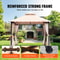 Premium Outdoor Patio Gazebo With Mosquito Netting Steel Frame 3