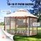 Premium Outdoor Patio Gazebo With Mosquito Netting Steel Frame 5