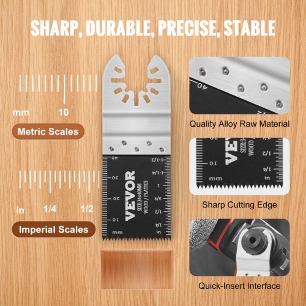 30PCS Universal Oscillating Tool Blades Kit With Quick Release 4