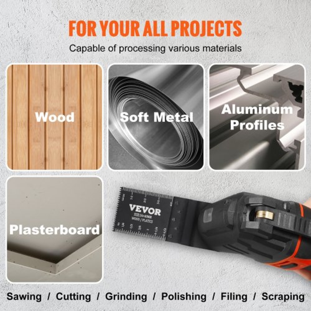 30PCS Universal Oscillating Tool Blades Kit With Quick Release 5