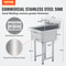 Heavy Duty Stainless Steel Prep Commercial Utility Sink With Faucet Legs 1