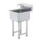 Heavy Duty Stainless Steel Prep Commercial Utility Sink With Faucet Legs 7