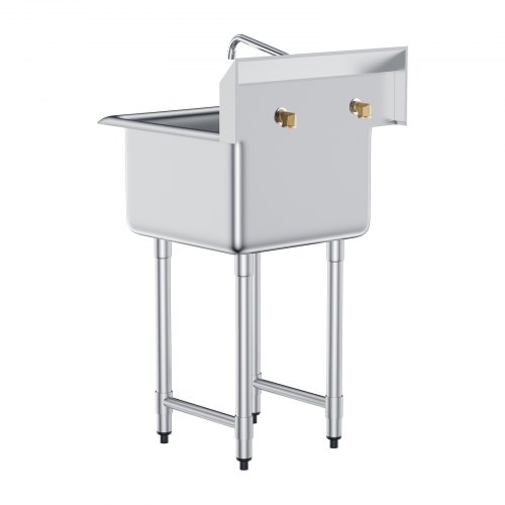 Heavy Duty Stainless Steel Prep Commercial Utility Sink With Faucet Legs 9