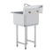 Heavy Duty Stainless Steel Prep Commercial Utility Sink With Faucet Legs 9