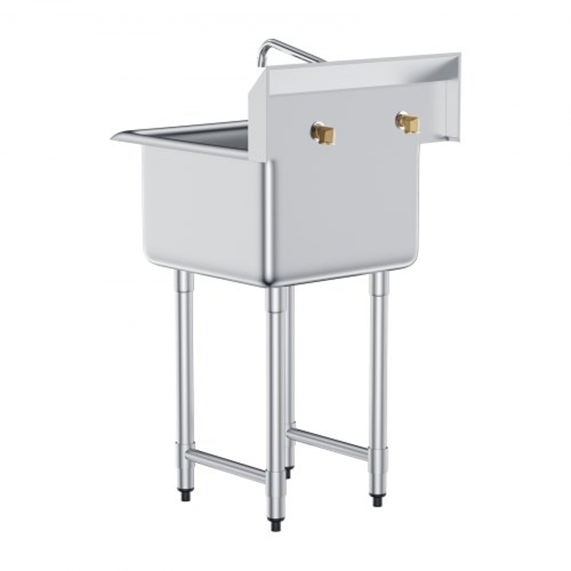 Heavy Duty Stainless Steel Prep Commercial Utility Sink With Faucet Legs 9