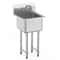 Heavy Duty Stainless Steel Utility Sink With Faucet Legs Commercial Prep Sink 0