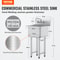 Heavy Duty Stainless Steel Utility Sink With Faucet Legs Commercial Prep Sink 3