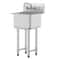 Heavy Duty Stainless Steel Utility Sink With Faucet Legs Commercial Prep Sink 7