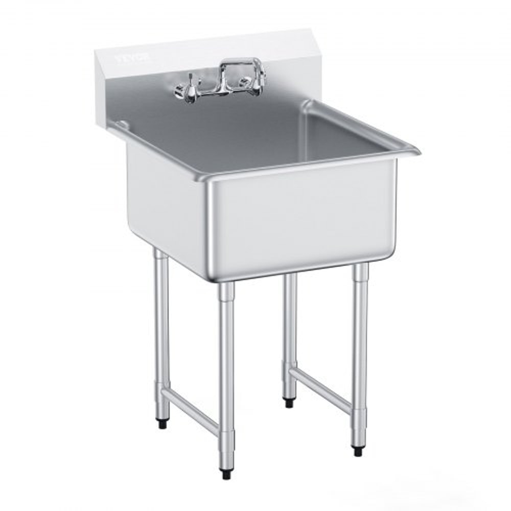 Stainless Steel Prep And Utility Sink Commercial Stainless Steel Prep Utility Sink With Faucet Le 0