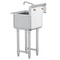 Heavy Duty Stainless Steel Utility Sink With Faucet Legs Commercial Prep Sink 9