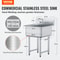 Stainless Steel Prep And Utility Sink Commercial Stainless Steel Prep Utility Sink With Faucet Le 1