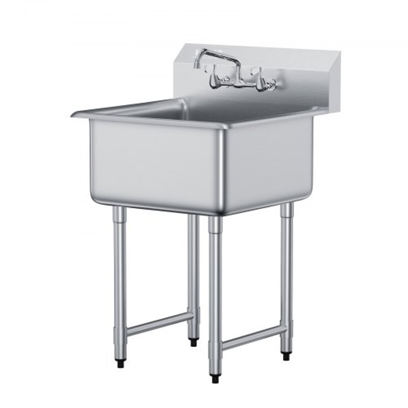 Stainless Steel Prep And Utility Sink Commercial Stainless Steel Prep Utility Sink With Faucet Le 7