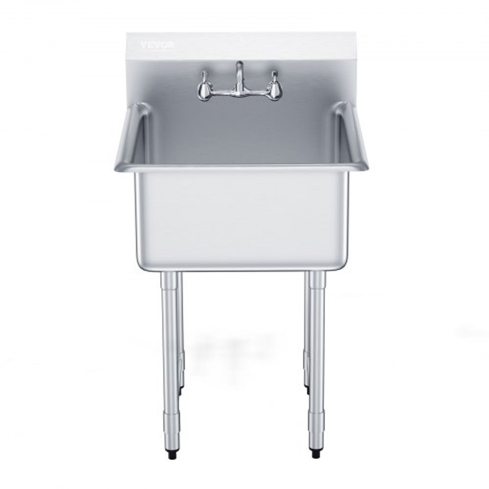 Stainless Steel Prep And Utility Sink Commercial Stainless Steel Prep Utility Sink With Faucet Le 8