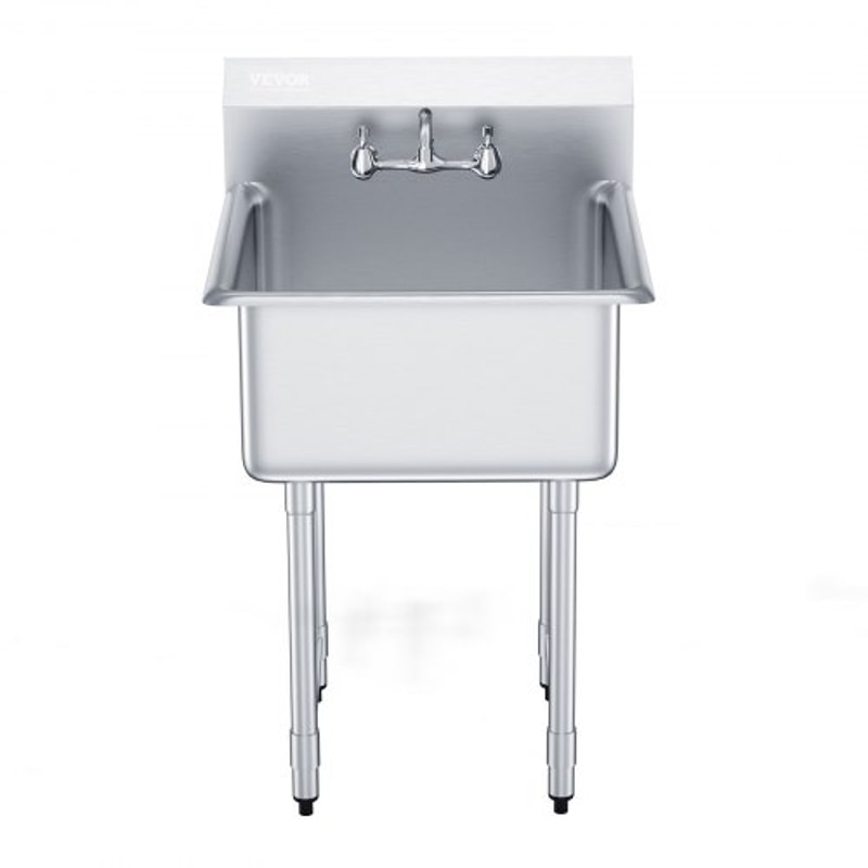 Stainless Steel Prep And Utility Sink Commercial Stainless Steel Prep Utility Sink With Faucet Le 8