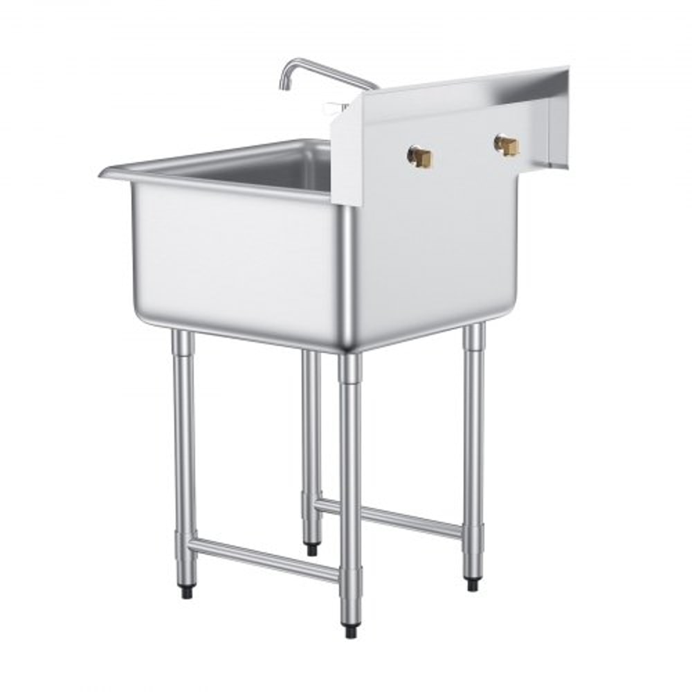Stainless Steel Prep And Utility Sink Commercial Stainless Steel Prep Utility Sink With Faucet Le 9