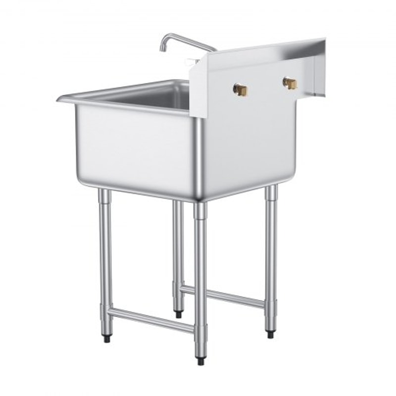 Stainless Steel Prep And Utility Sink Commercial Stainless Steel Prep Utility Sink With Faucet Le 9