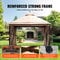 Spacious Outdoor Patio Gazebo Canopy Shelter With Mosquito Netting 3