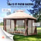 Spacious Outdoor Patio Gazebo Canopy Shelter With Mosquito Netting 5