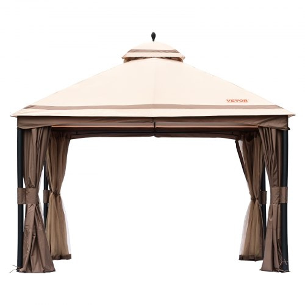 Spacious Outdoor Patio Gazebo Canopy Shelter With Mosquito Netting 9