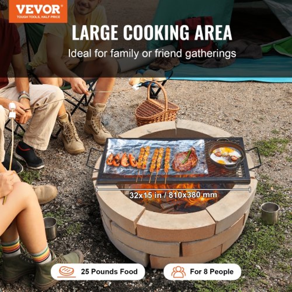 Heavy Duty Fire Pit Grill Grate Outdoor Cooking Rack