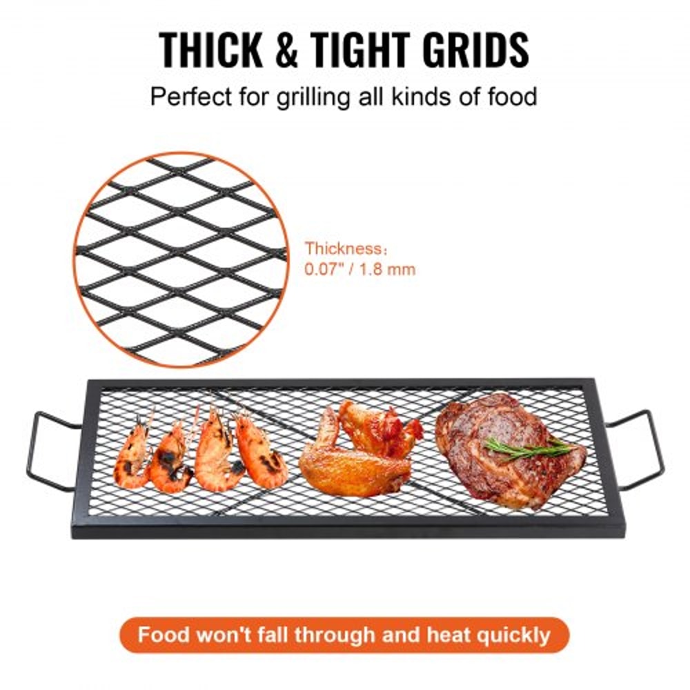 Heavy Duty Fire Pit Grill Grate Outdoor Cooking Rack