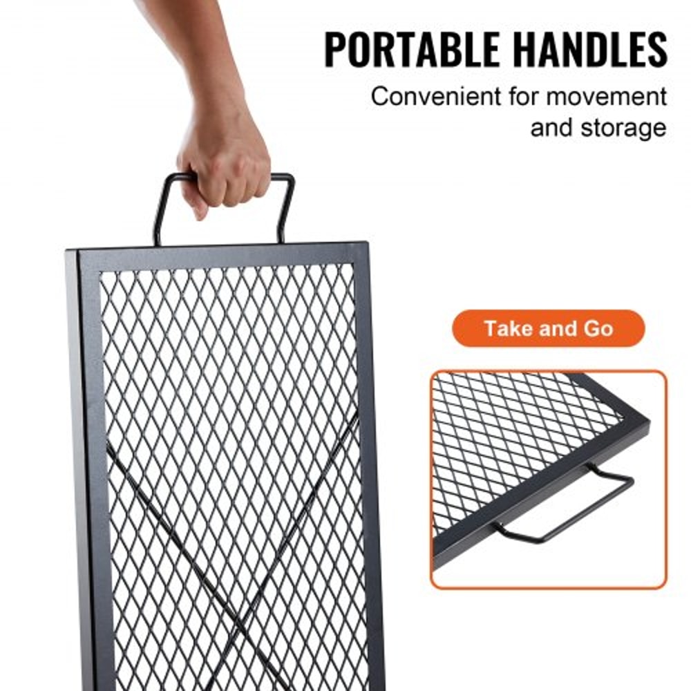 Heavy Duty Fire Pit Grill Grate Outdoor Cooking Rack