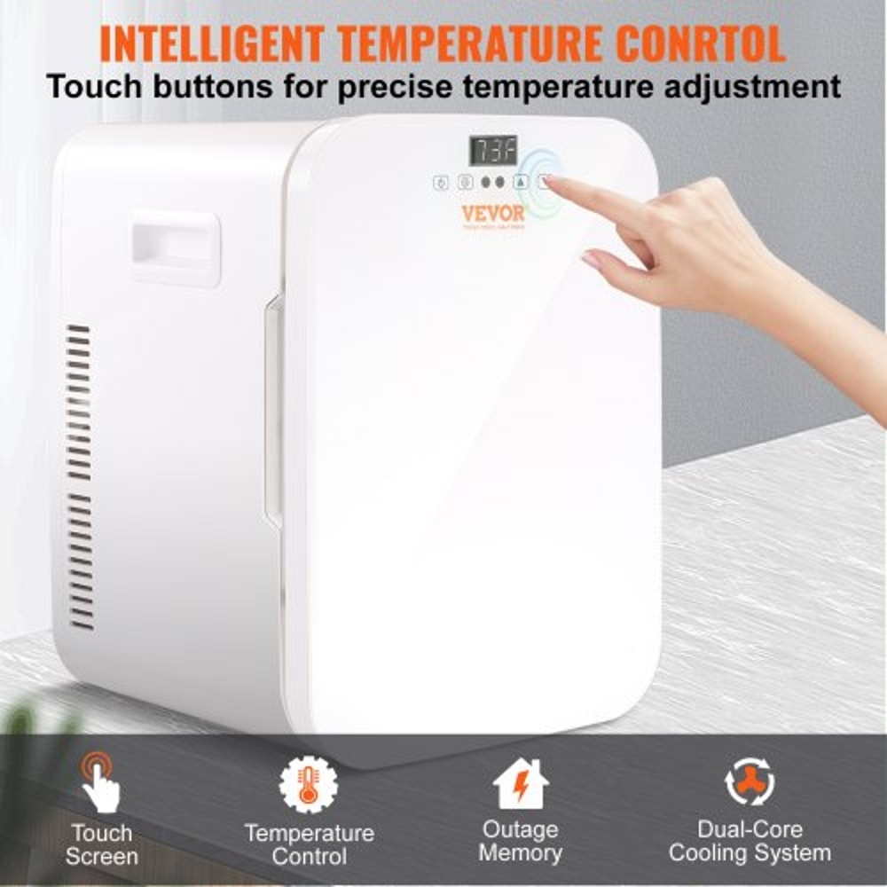 Portable 20L Mini Fridge Cooler Warmer Skincare Beverage Refrigerator 3