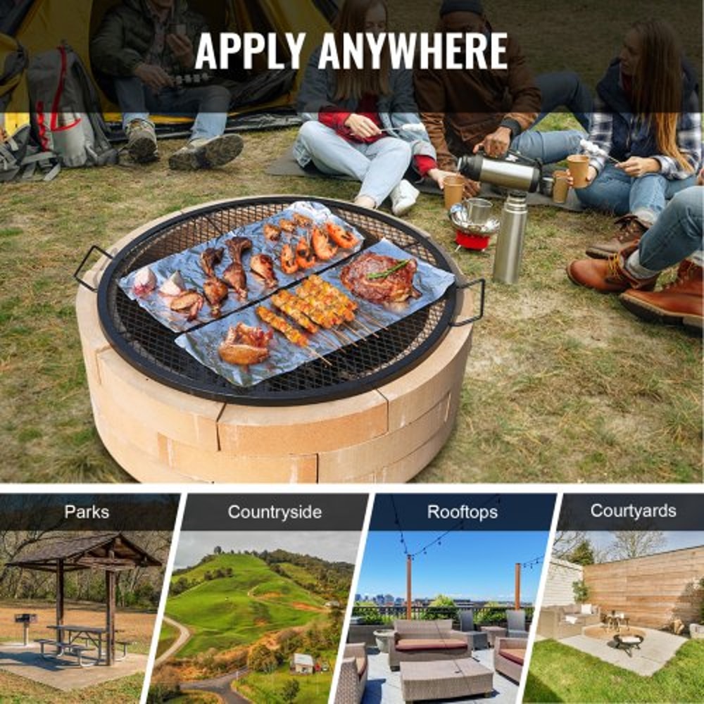 Heavy Duty Portable Fire Pit Grill Grate for Outdoor Cooking
