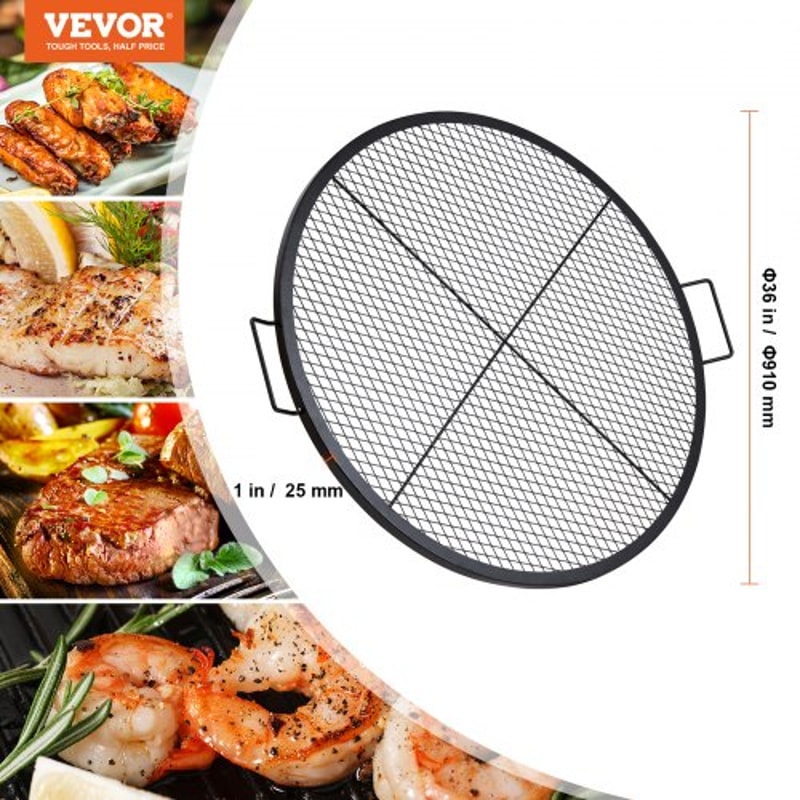 Heavy Duty Portable Fire Pit Grill Grate for Outdoor Cooking