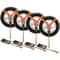 Heavy Duty Vehicle Tie Down Straps 4 Pack with Chain Anchors & Ratchets