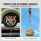Heavy Duty Vehicle Tie Down Straps 4 Pack with Chain Anchors & Ratchets