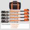 Heavy Duty Vehicle Tie Down Straps 4 Pack with Chain Anchors & Ratchets