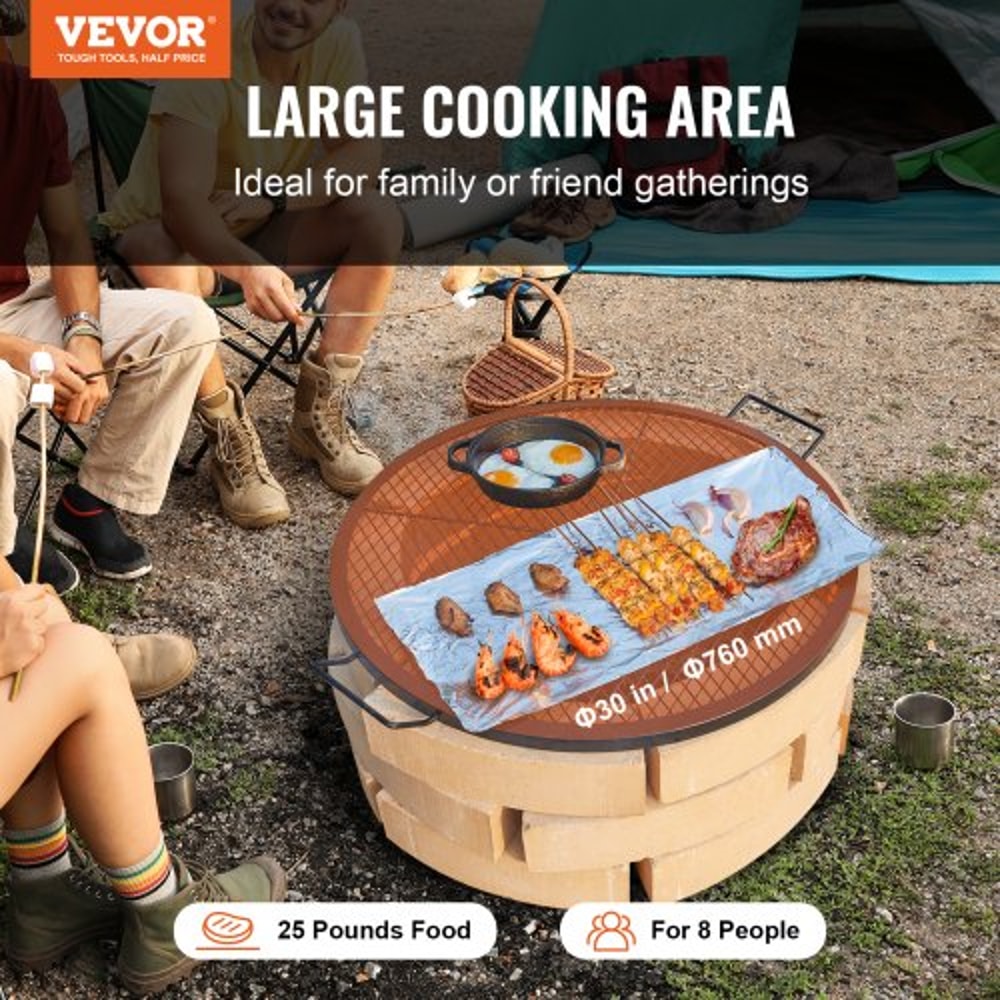 Heavy Duty Fire Pit Cooking Grill Grate for Outdoor BBQ & Camping