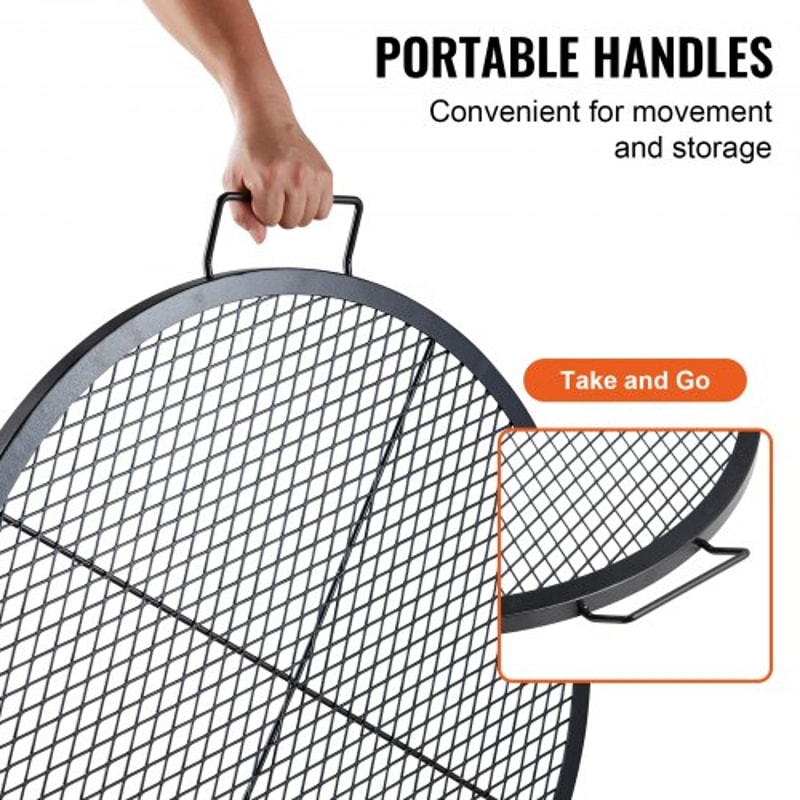 Heavy Duty Fire Pit Cooking Grill Grate for Outdoor BBQ & Camping
