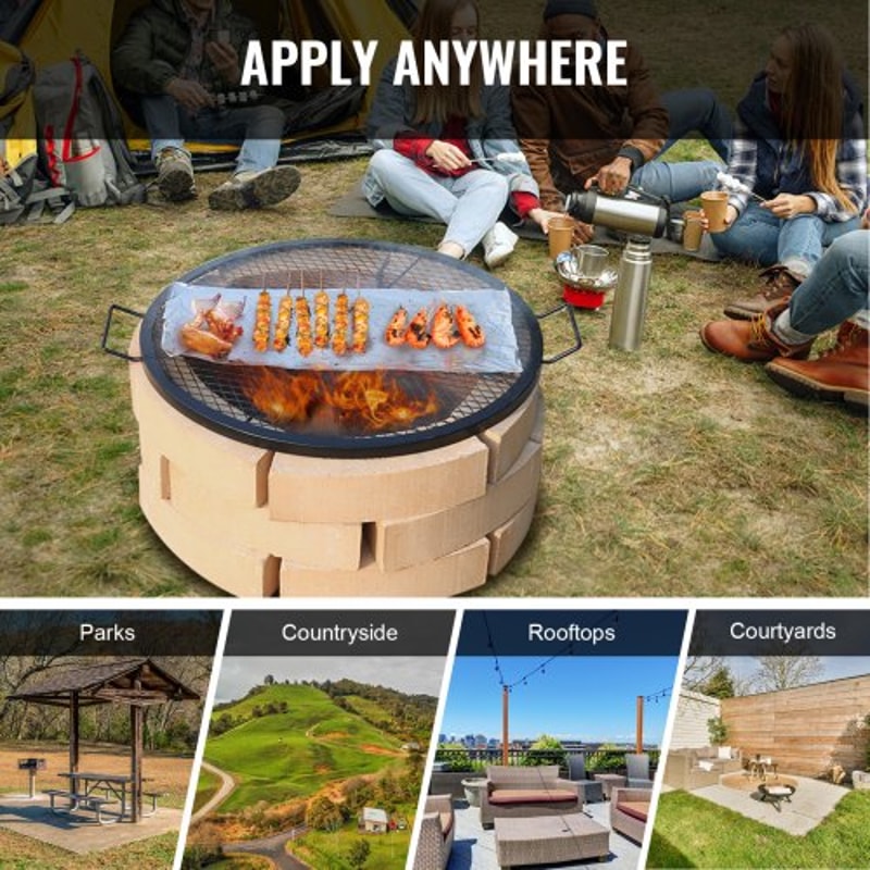 Heavy Duty Fire Pit Cooking Grill Grate for Outdoor BBQ & Camping